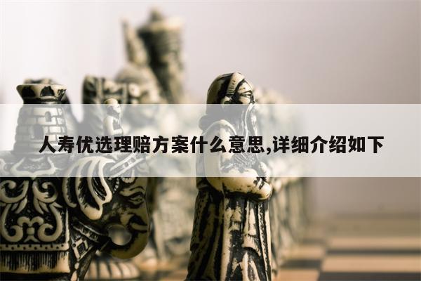 人寿优选理赔方案什么意思,详细介绍如下