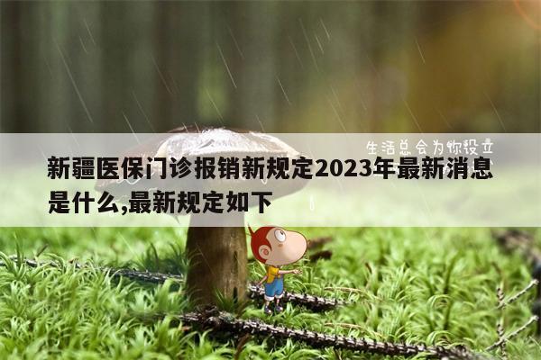 新疆医保门诊报销新规定2023年最新消息是什么,最新规定如下