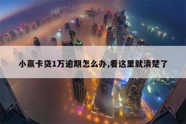 小赢卡贷1万逾期怎么办,看这里就清楚了