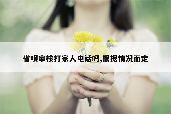 省呗审核打家人电话吗,根据情况而定