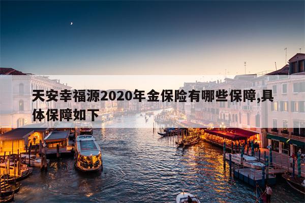 天安幸福源2020年金保险有哪些保障,具体保障如下