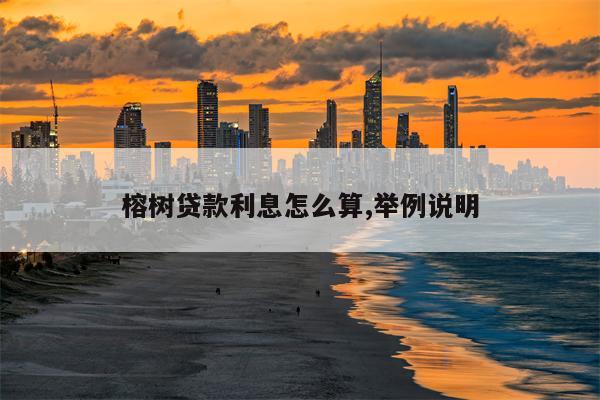 榕树贷款利息怎么算,举例说明