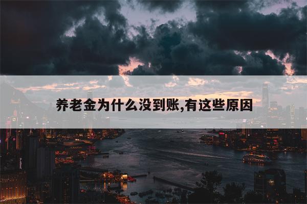 养老金为什么没到账,有这些原因