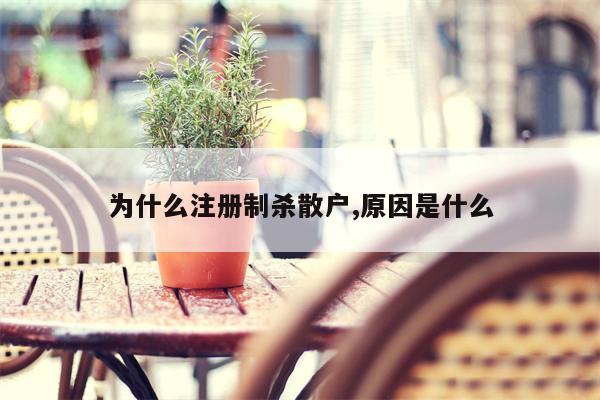 为什么注册制杀散户,原因是什么